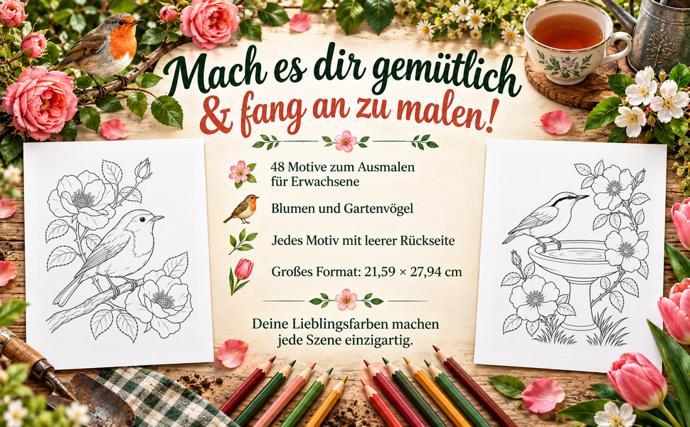 Zwei Originalseiten, Motivzahl, leere Rückseiten und großes Buchformat.