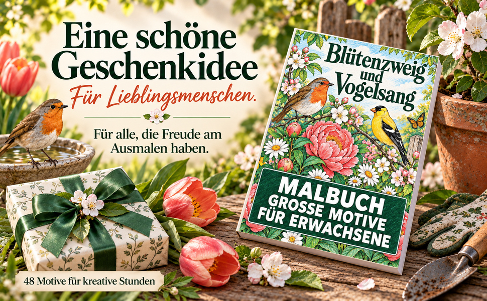 Geschenkidee mit dem Originalcover von „Blütenzweig und Vogelsang“.