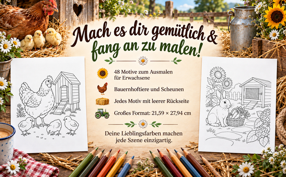 Zwei Originalseiten, Motivzahl, leere Rückseiten und großes Buchformat.