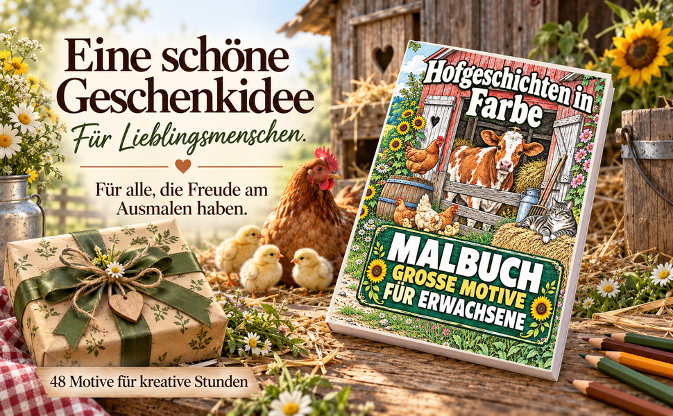 Geschenkidee mit dem Originalcover von „Hofgeschichten in Farbe“.