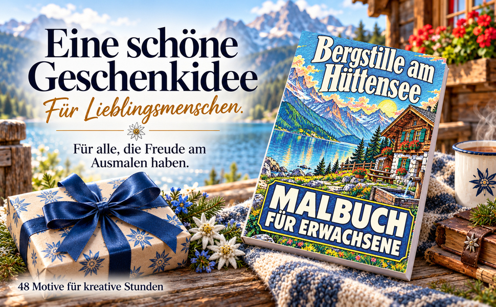 Geschenkidee mit dem Originalcover von „Bergstille am Hüttensee“.