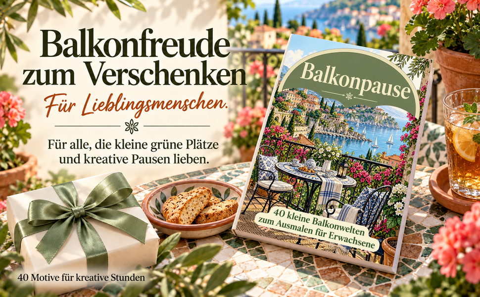Geschenkidee mit dem Originalcover von „Balkonpause“.