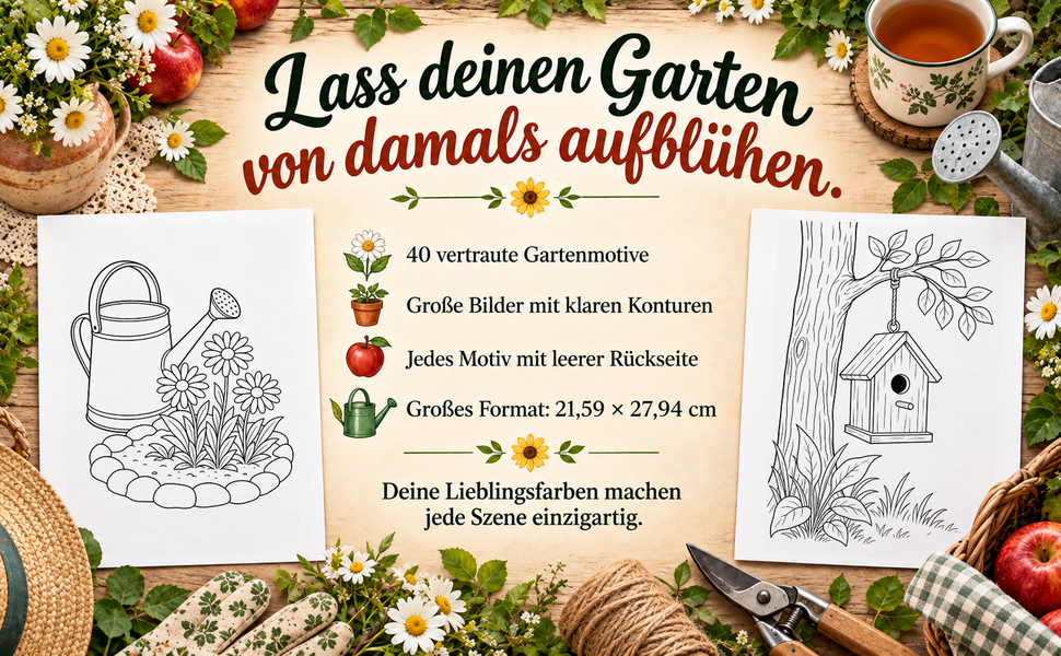 Zwei Originalseiten, Motivzahl, leere Rückseiten und großes Buchformat.