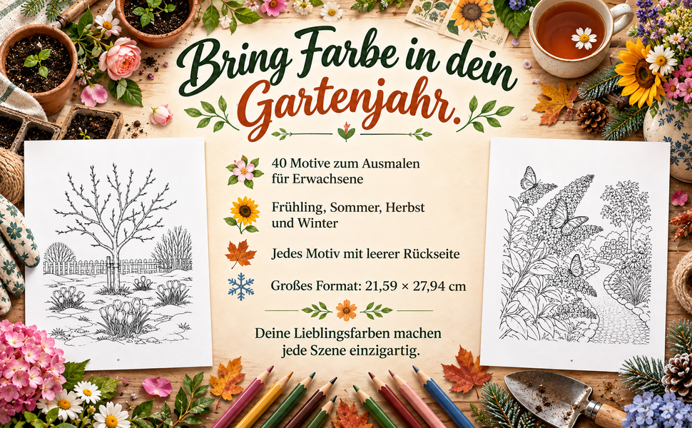 Zwei Originalseiten, Motivzahl, leere Rückseiten und großes Buchformat.