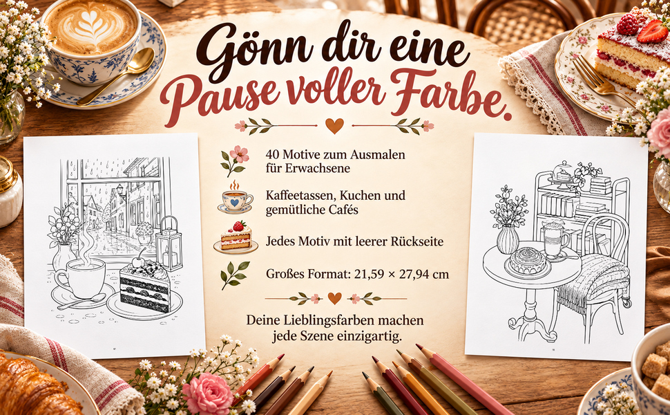 Zwei Originalseiten, Motivzahl, leere Rückseiten und großes Buchformat.