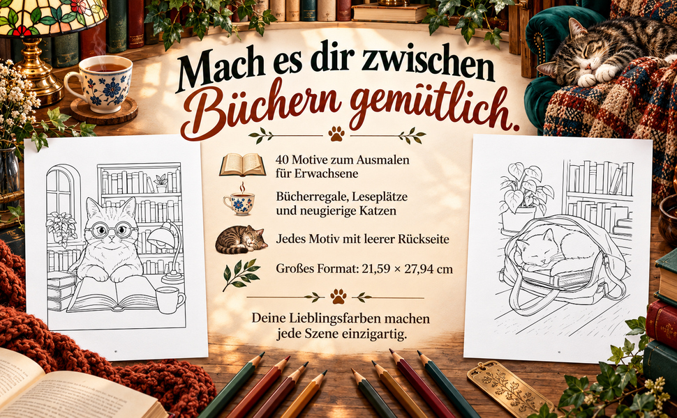 Zwei Originalseiten, Motivzahl, leere Rückseiten und großes Buchformat.