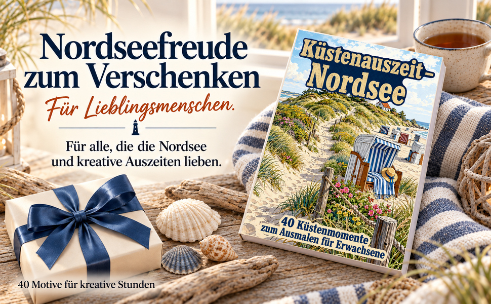 Geschenkidee mit dem Originalcover von „Küstenauszeit – Nordsee“.