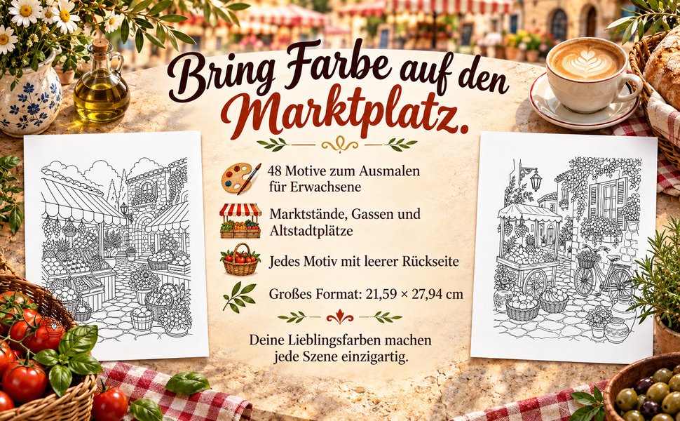 Zwei Originalseiten, Motivzahl, leere Rückseiten und großes Buchformat.