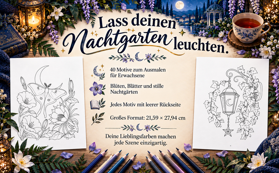 Zwei Originalseiten, Motivzahl, leere Rückseiten und großes Buchformat.