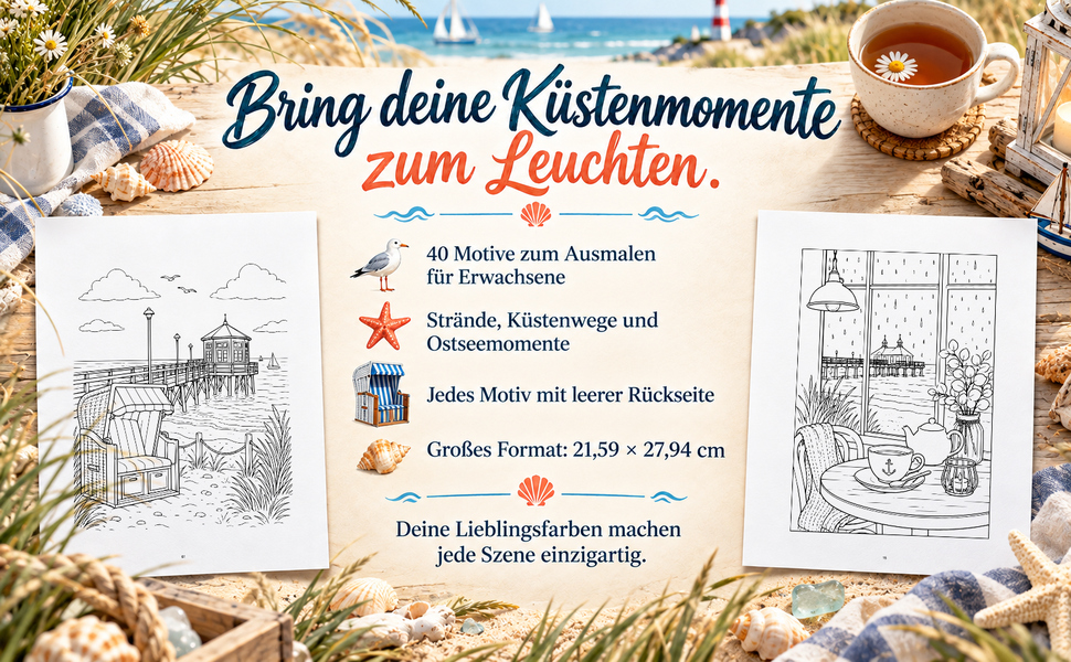 Zwei Originalseiten, Motivzahl, leere Rückseiten und großes Buchformat.