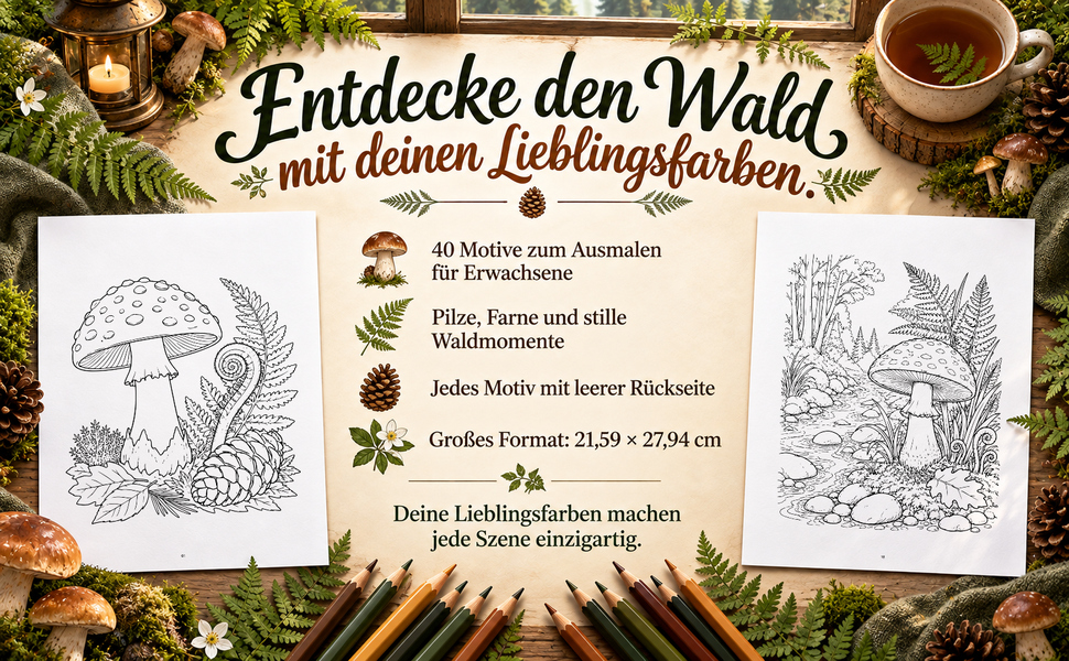 Zwei Originalseiten, Motivzahl, leere Rückseiten und großes Buchformat.