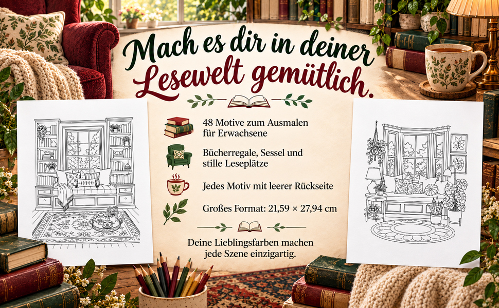 Zwei Originalseiten, Motivzahl, leere Rückseiten und großes Buchformat.