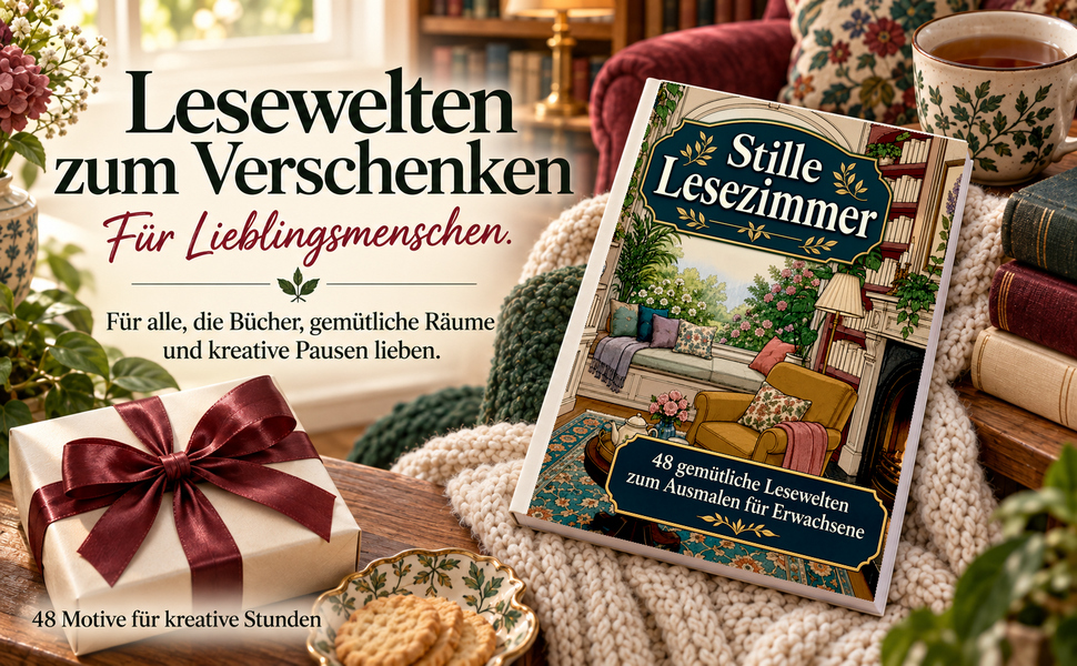 Geschenkidee mit dem Originalcover von „Stille Lesezimmer“.