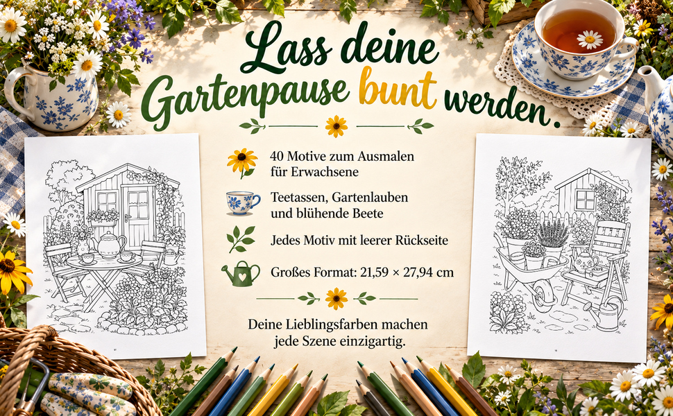 Zwei Originalseiten, Motivzahl, leere Rückseiten und großes Buchformat.